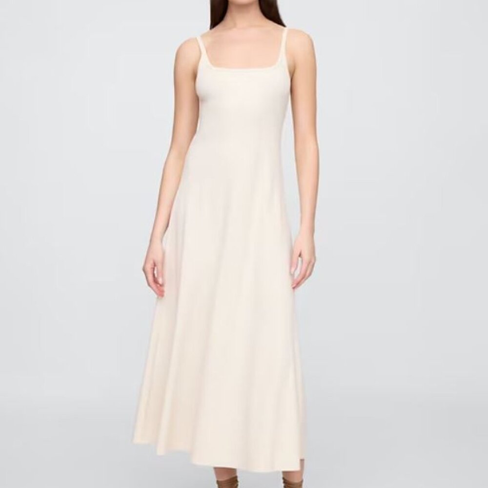 NWT Gap Ribbed Squareneck Maxi Dress - L Tall